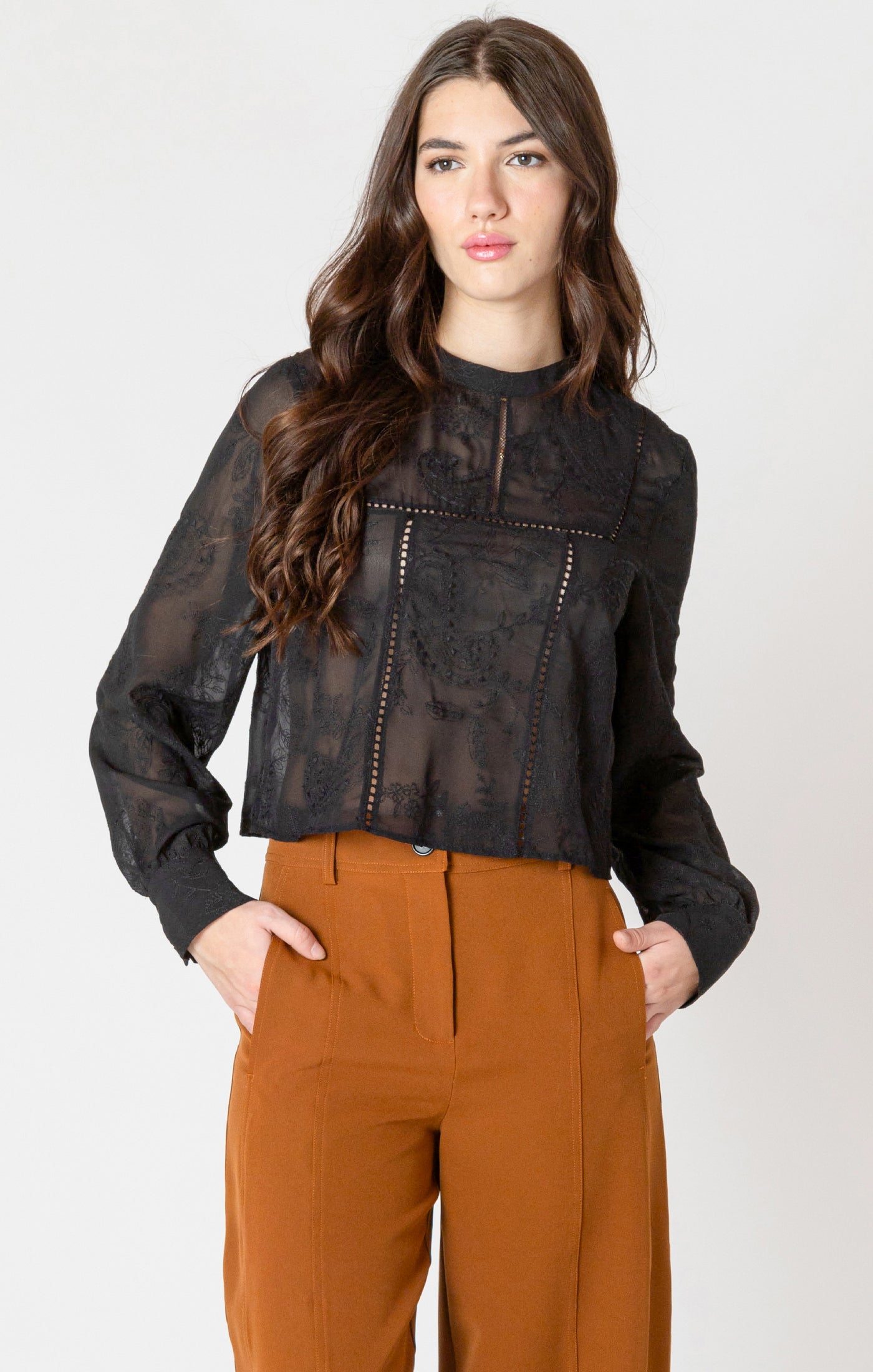 Melody Blouse- Black Tape