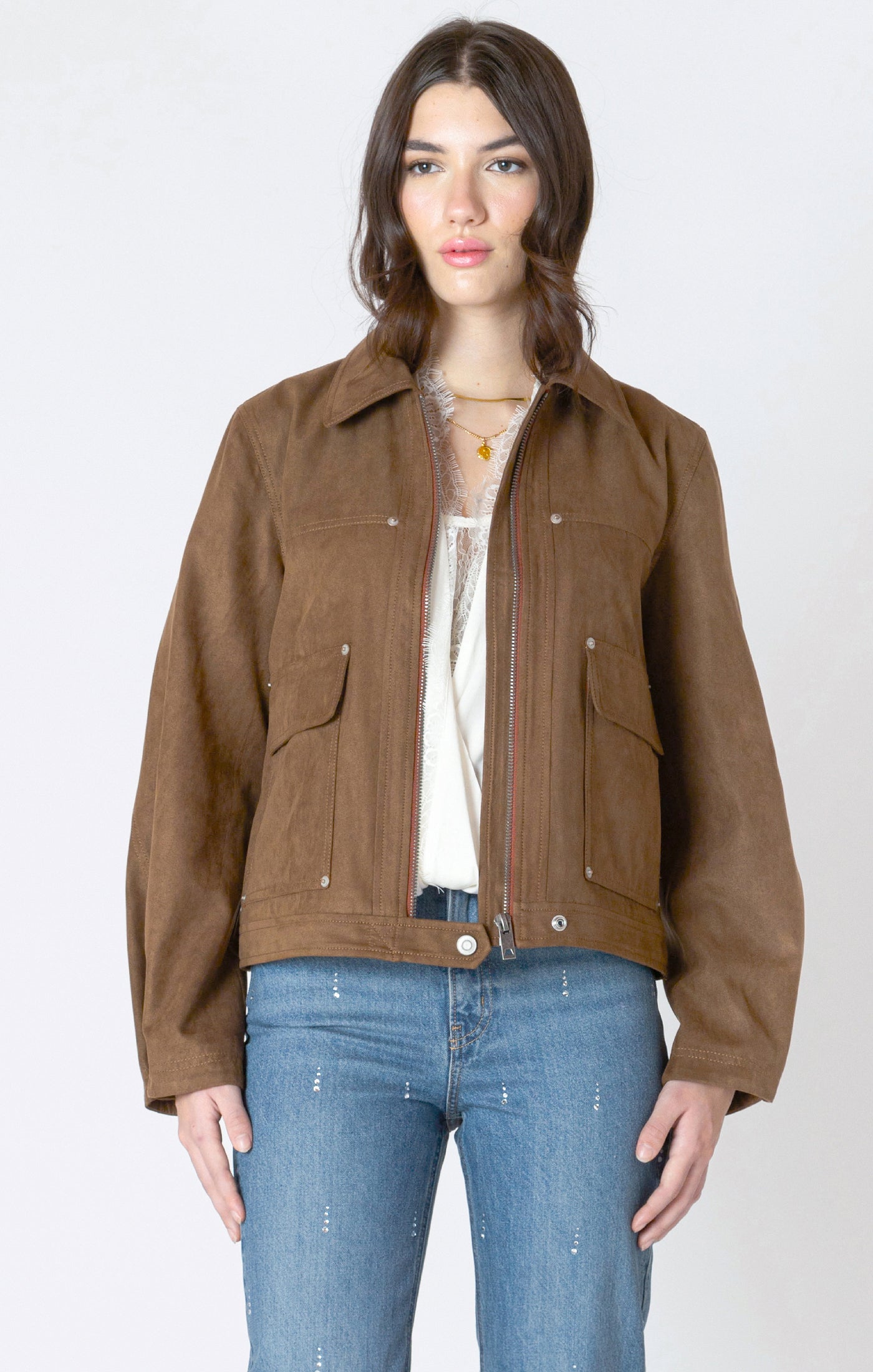 Georgia Vegan Suede Jacket-Dex