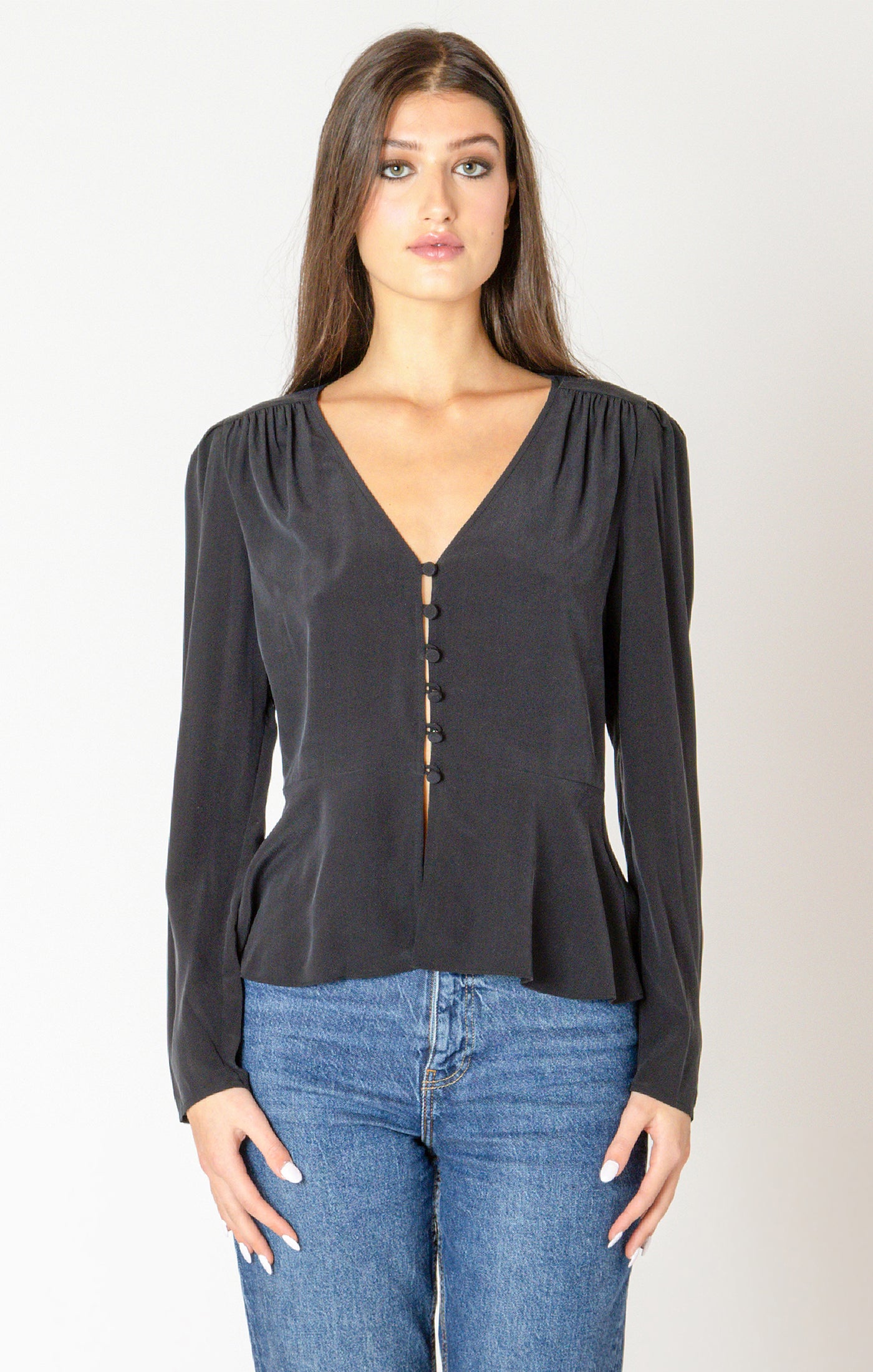 Ashe Blouse- Black Tape
