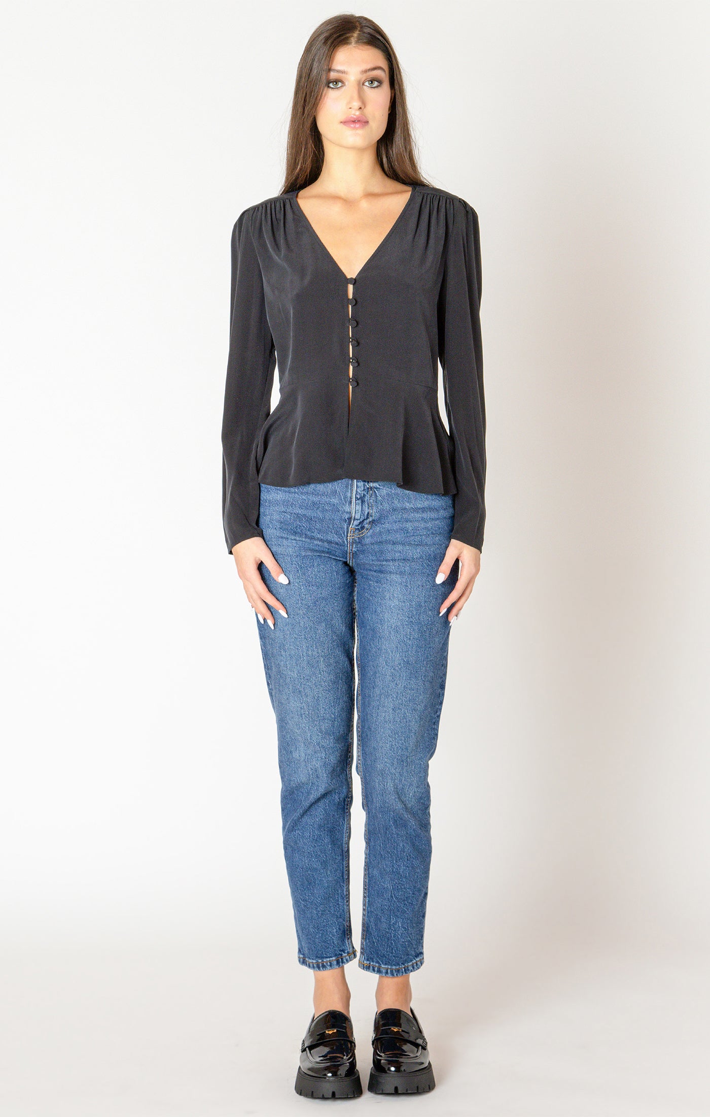 Ashe Blouse- Black Tape