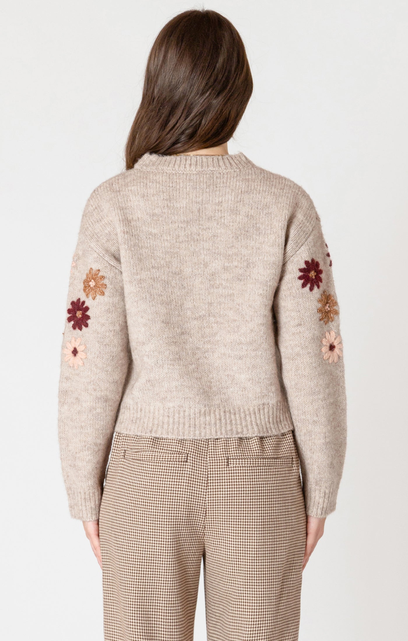 Fall Flowers Knit Sweater-Black Tape
