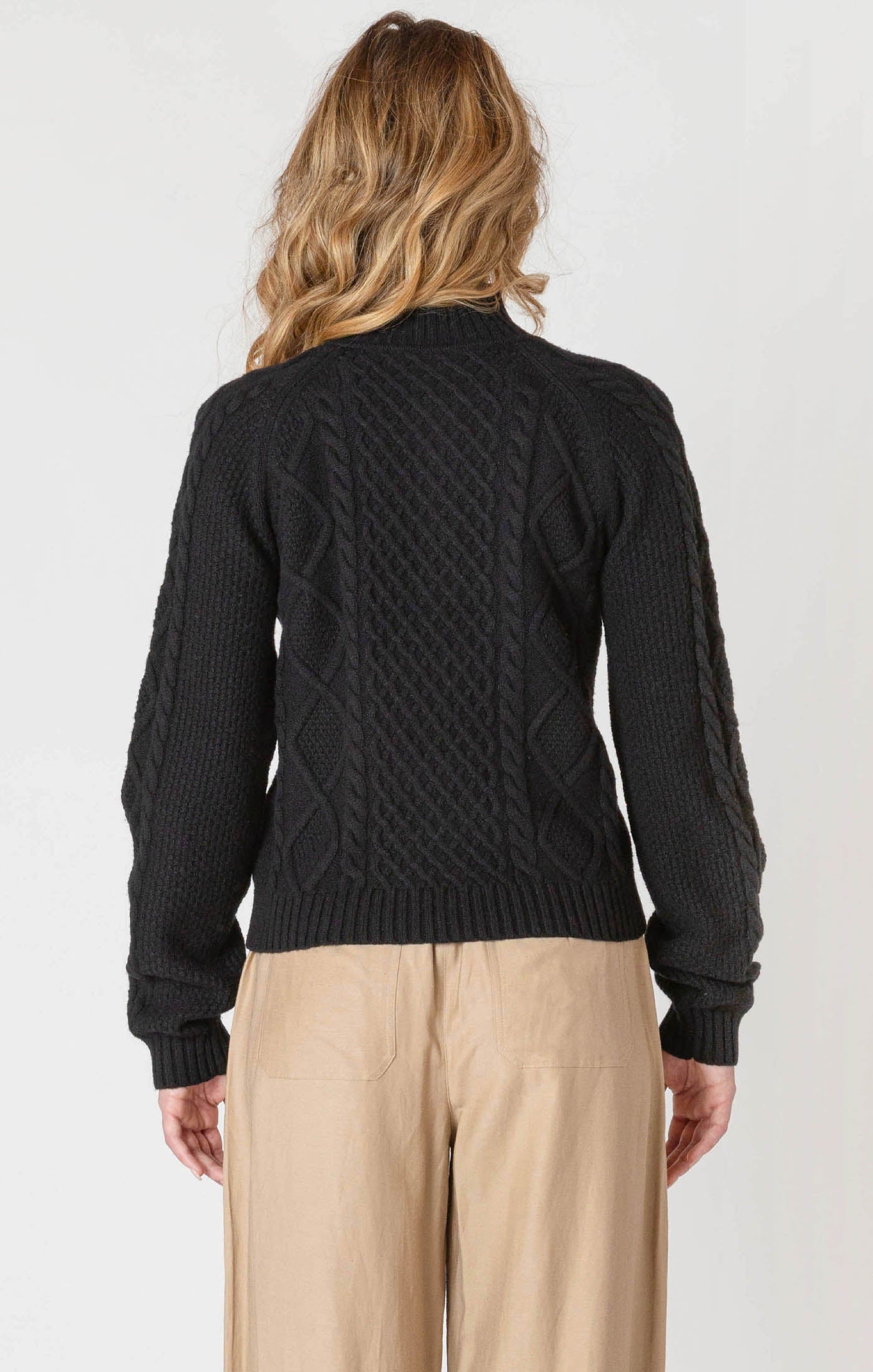 Half Zip Cable Sweater- Room 34
