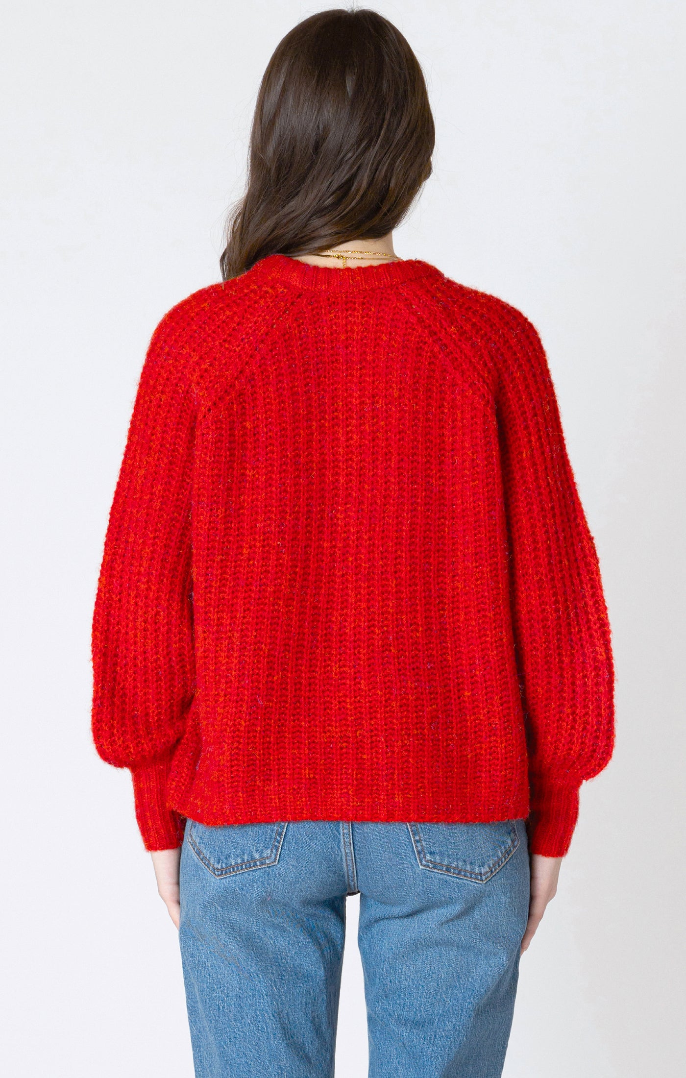 Red Melange Cardigan-Dex