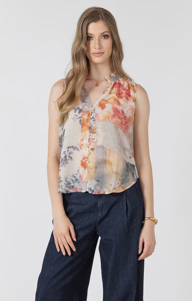 Flower Patch Blouse- Black Tape - Uforia Muse 
