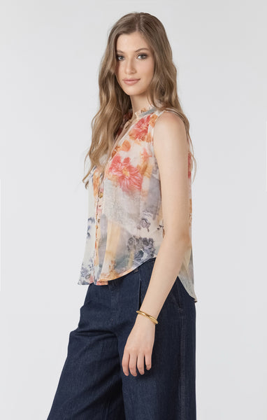 Flower Patch Blouse- Black Tape - Uforia Muse 