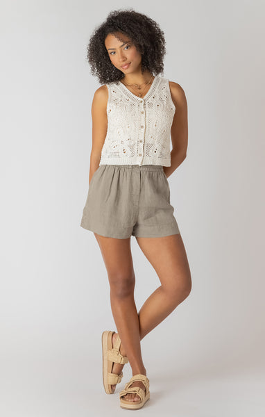 Embellished Button Vest- Room 34 - Uforia Muse 