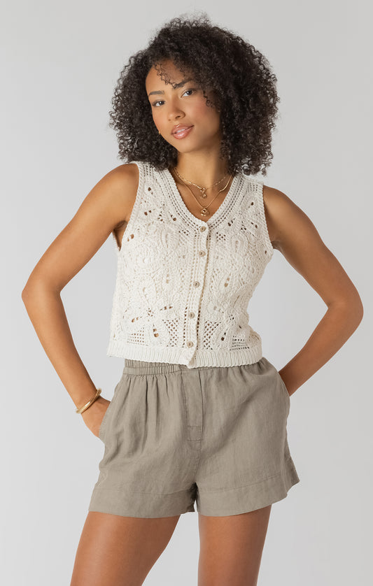 Embellished Button Vest- Room 34 - Uforia Muse 