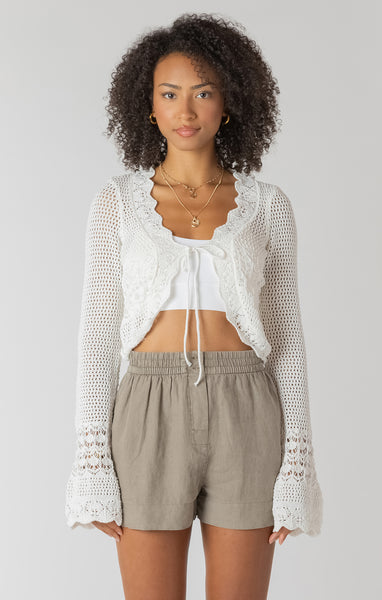 Kimberly Crochet Cardi-Blue or Cream- Room 34 - Uforia Muse 