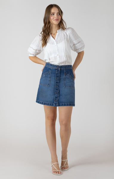 Bexter Denim Skirt- Dex - Uforia Muse 