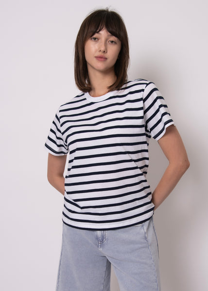 Basic Crew-Navy Stripe-Rd Style - Uforia Muse 