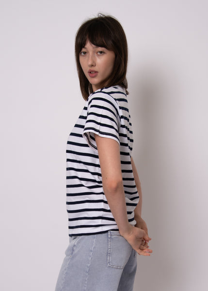 Basic Crew-Navy Stripe-Rd Style - Uforia Muse 