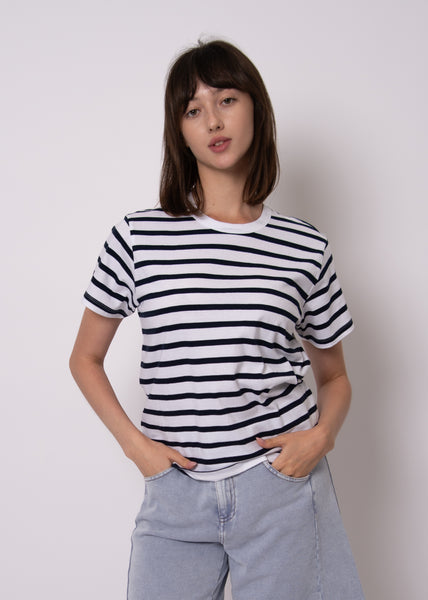 Basic Crew-Navy Stripe-Rd Style - Uforia Muse 