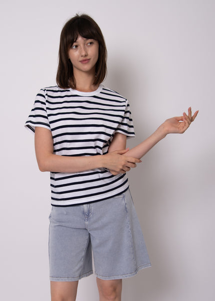 Basic Crew-Navy Stripe-Rd Style - Uforia Muse 