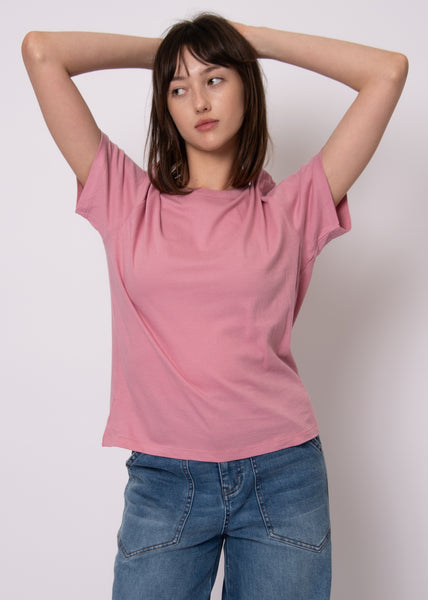 Zaya Basic Crew Tee-Petal Pink- Rd Style - Uforia Muse 