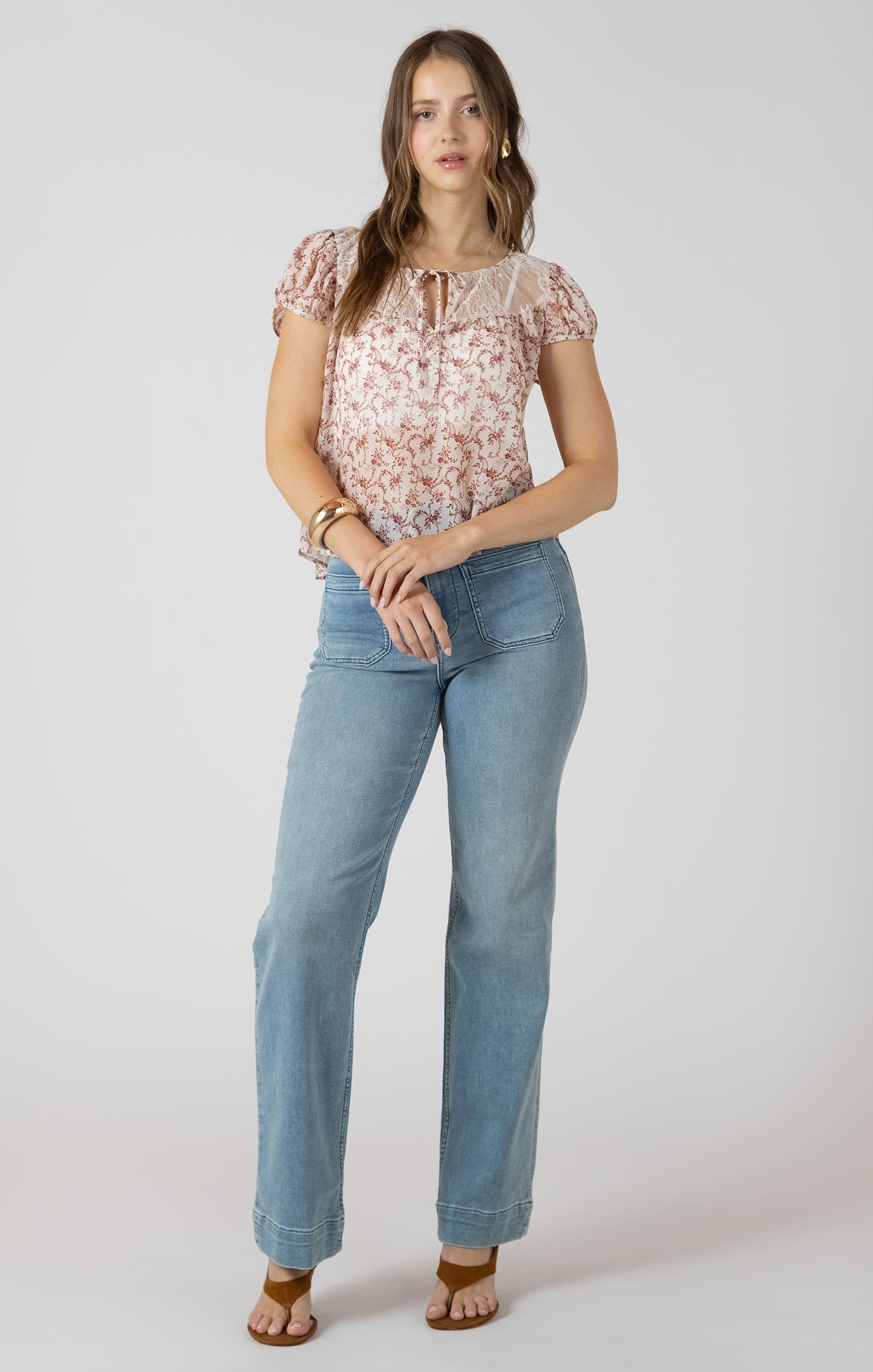 Floral Vine Blouse- Dex - Uforia Muse 