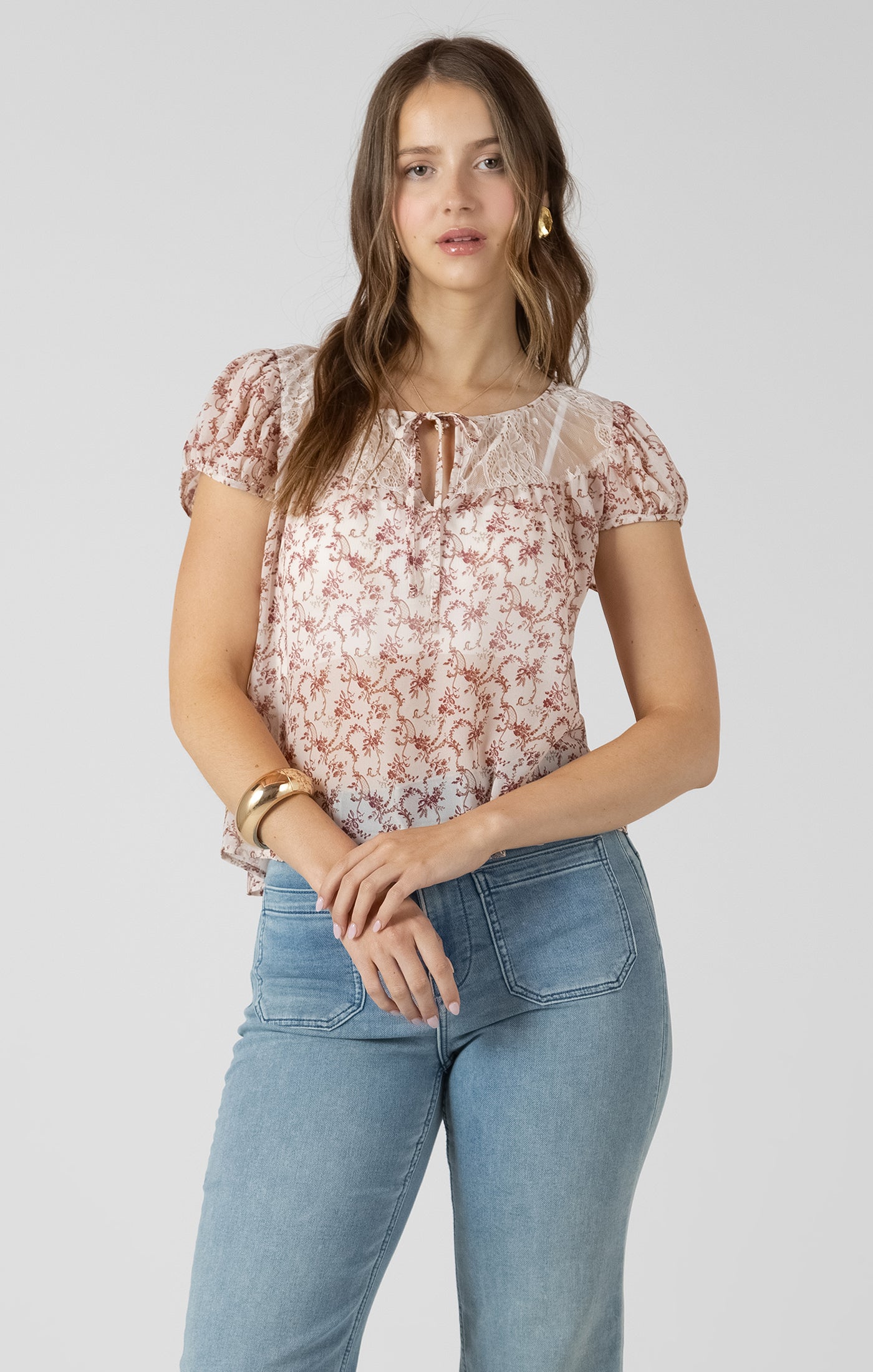 Floral Vine Blouse- Dex - Uforia Muse 