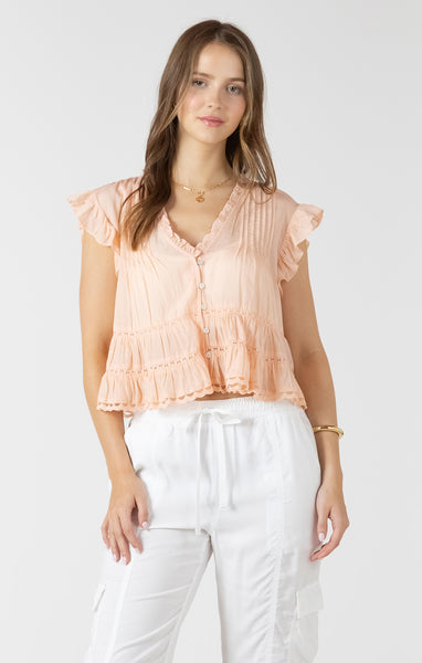 Peach Fizz Blouse-Dex - Uforia Muse 