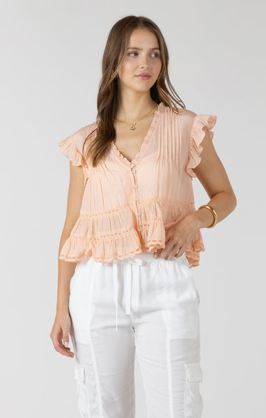 Peach Fizz Blouse-Dex - Uforia Muse 