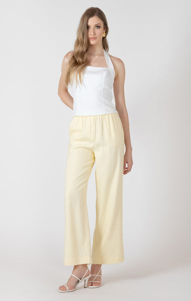 Ivory Halter Top-Black Tape - Uforia Muse 
