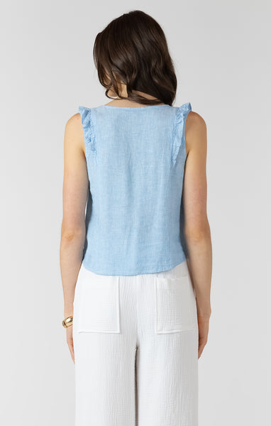Ty Ruffle Sleeveless Blouse-Dex - Uforia Muse 