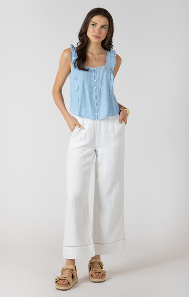 Ty Ruffle Sleeveless Blouse-Dex - Uforia Muse 