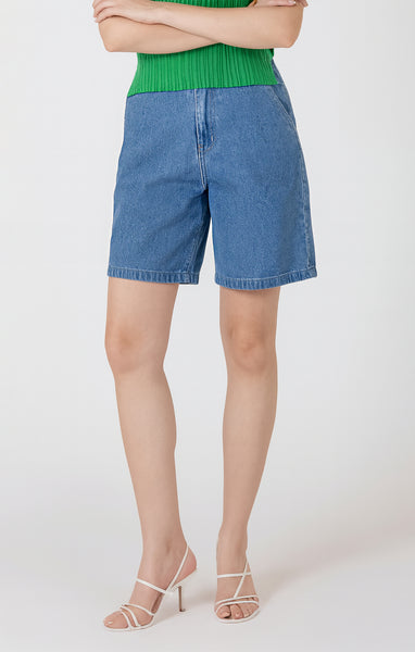 Bermuda Denim Short-Black Tape - Uforia Muse 