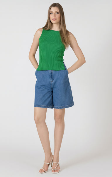 Bermuda Denim Short-Black Tape - Uforia Muse 