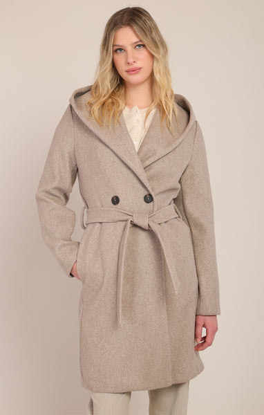 Stone Belted Hood Coat- Room 34