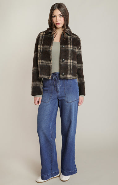 Plaid Short Coat-Dex