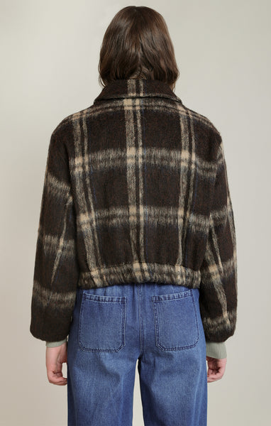 Plaid Short Coat-Dex