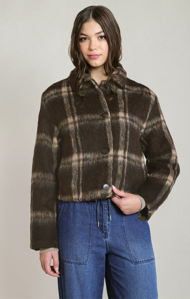 Plaid Short Coat-Dex