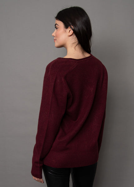 Ghazala Sweater-Black or Maroon Rd style