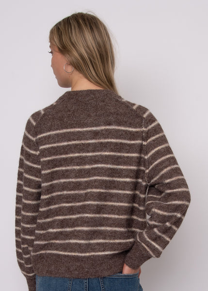 Suavia Henley Stripe Sweater-RD Style