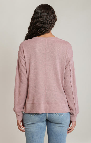 V-Neck Top-Rose- Dex