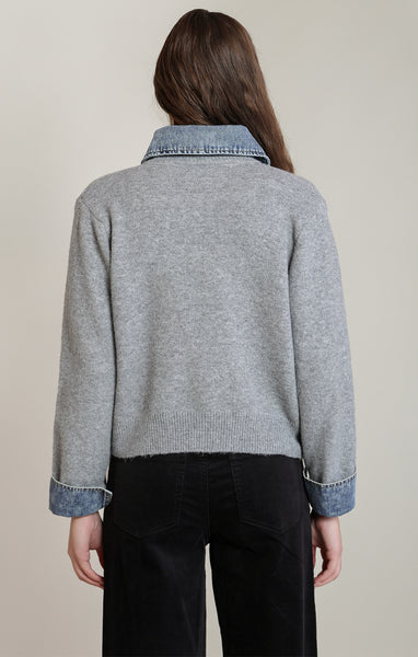 Bellwood Denim Trim Sweater- Dex