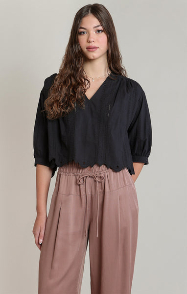 Darla V-Neck Blouse- Dex