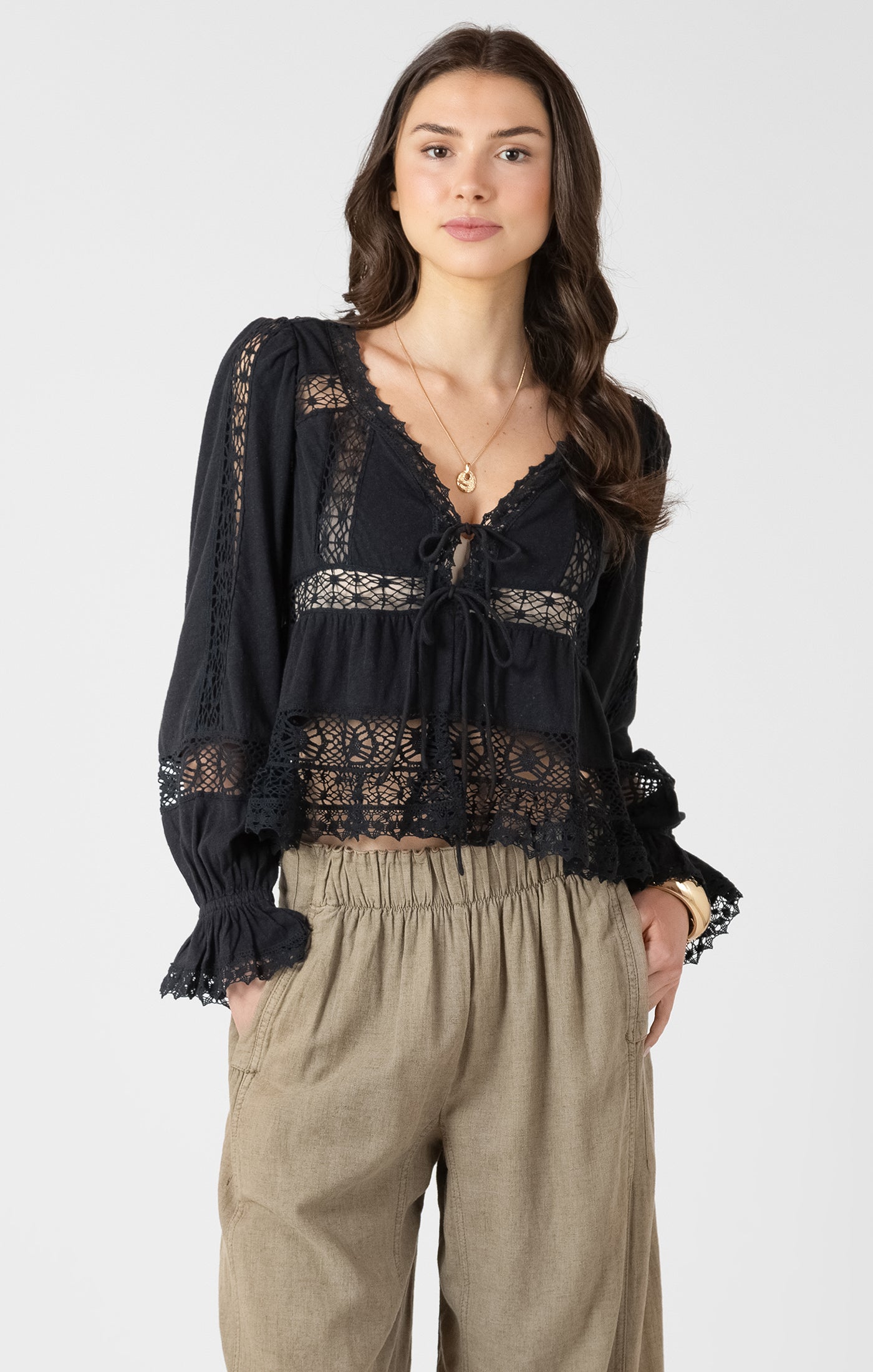 Lace Trim Top - Dex - Uforia Muse 