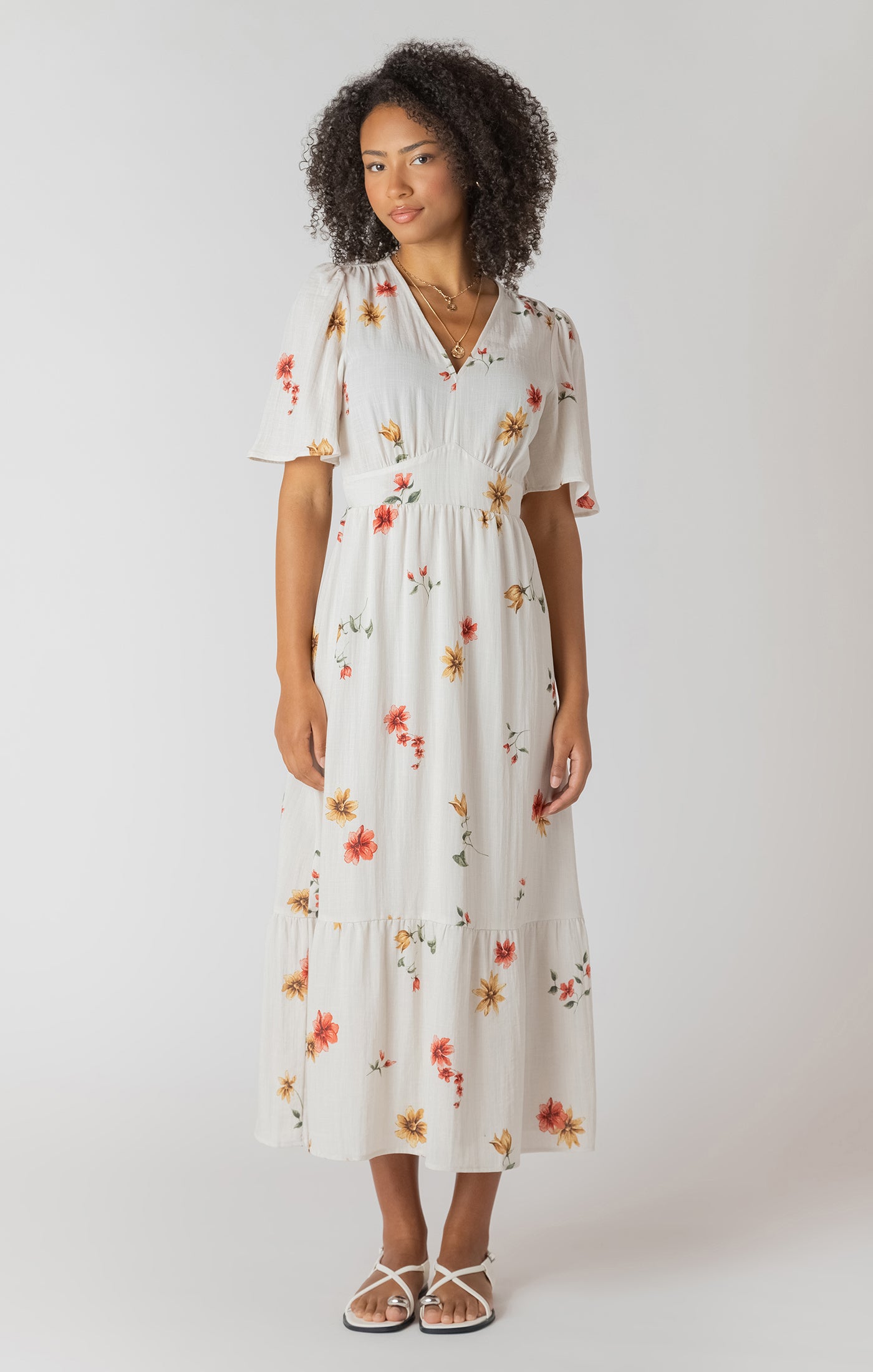Short Sleeve Floral Dress - Room 34