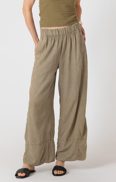 Wide Leg Linen Pant - Dex - Uforia Muse 