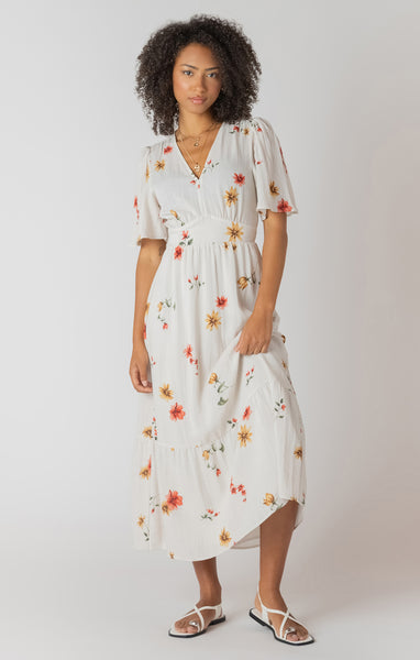 Short Sleeve Floral Dress - Room 34 - Uforia Muse 