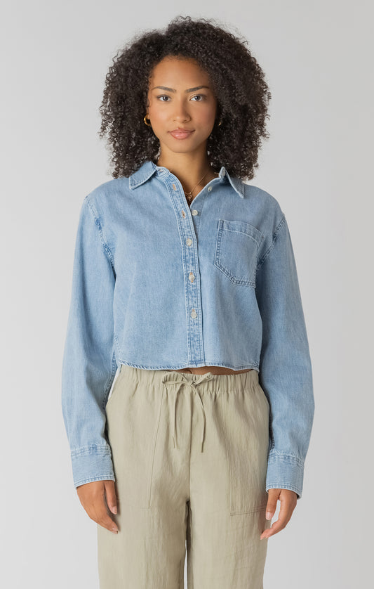 Denim Crop Shirt - Room 34