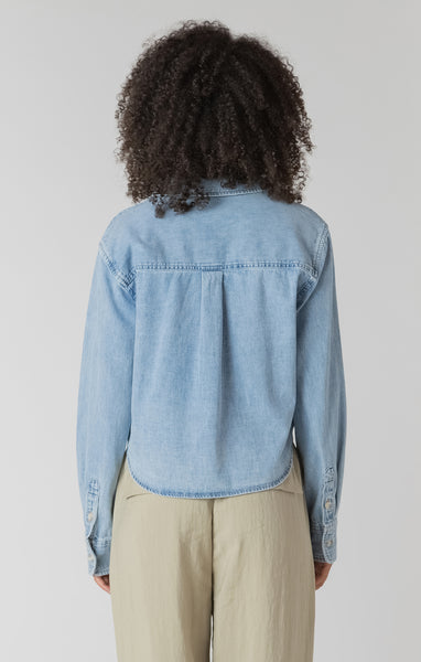 Denim Crop Shirt - Room 34 - Uforia Muse 