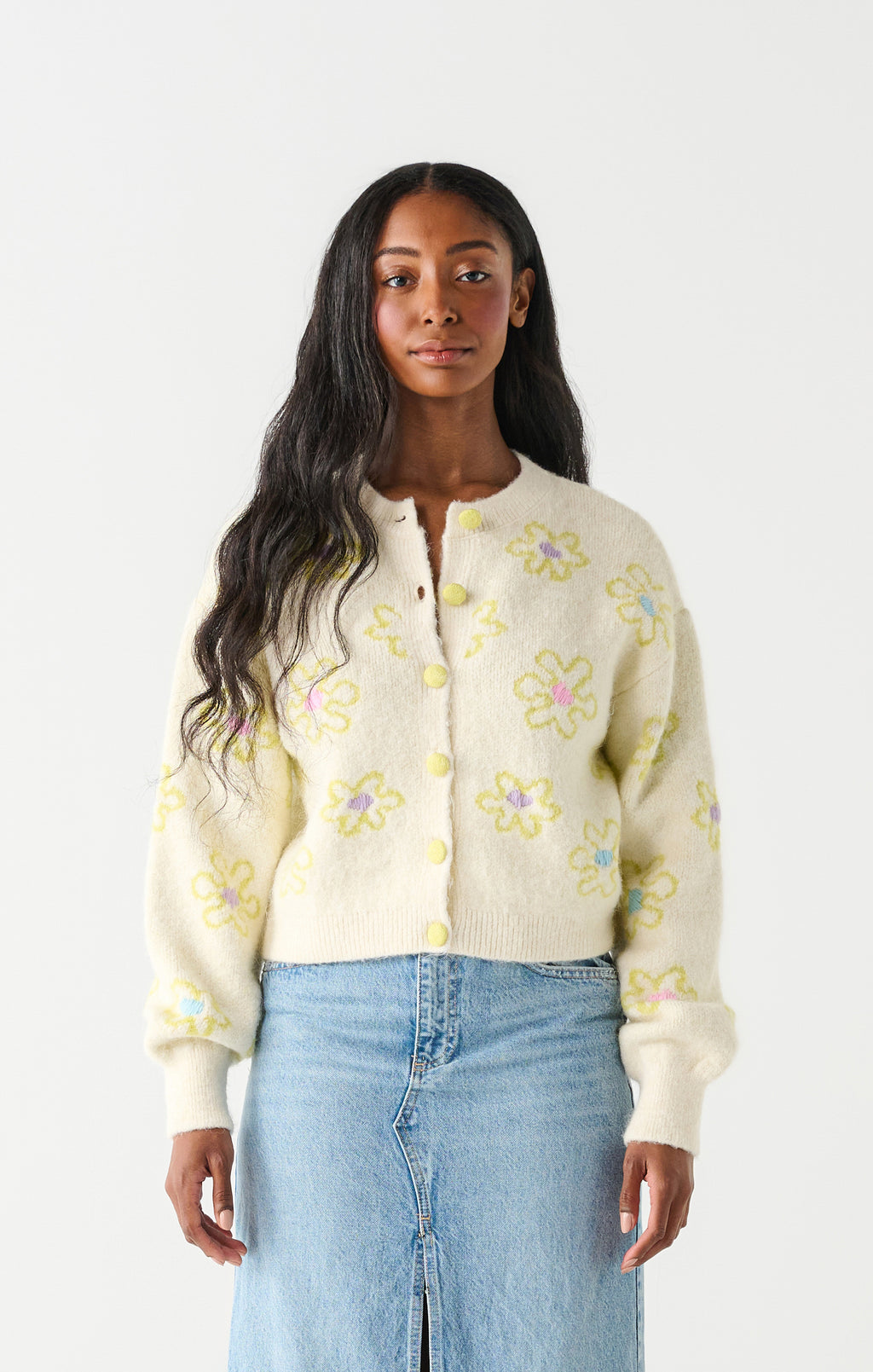 Floral Embroidered Cardigan - Dex