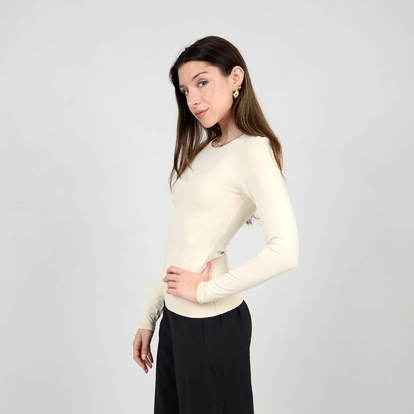 Roxi Crewneck Top- Second Skin- RD - Uforia Muse 