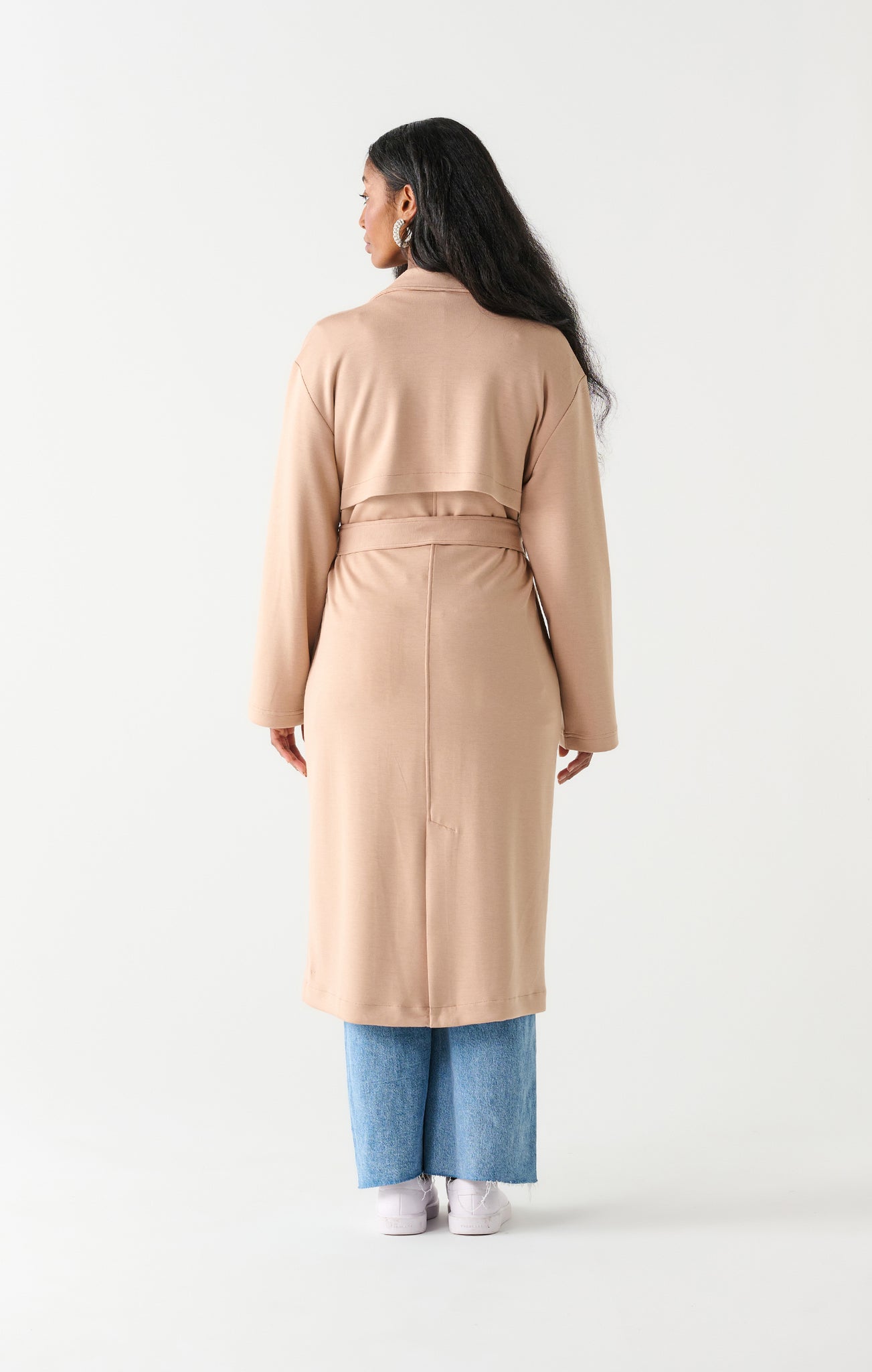 Double Breasted Knit Trench - Dex