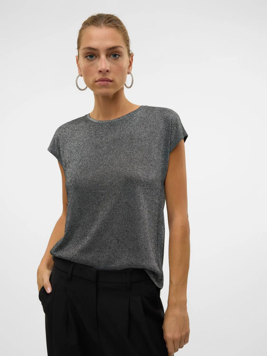 Sarah Metallic Tee- Vero Moda