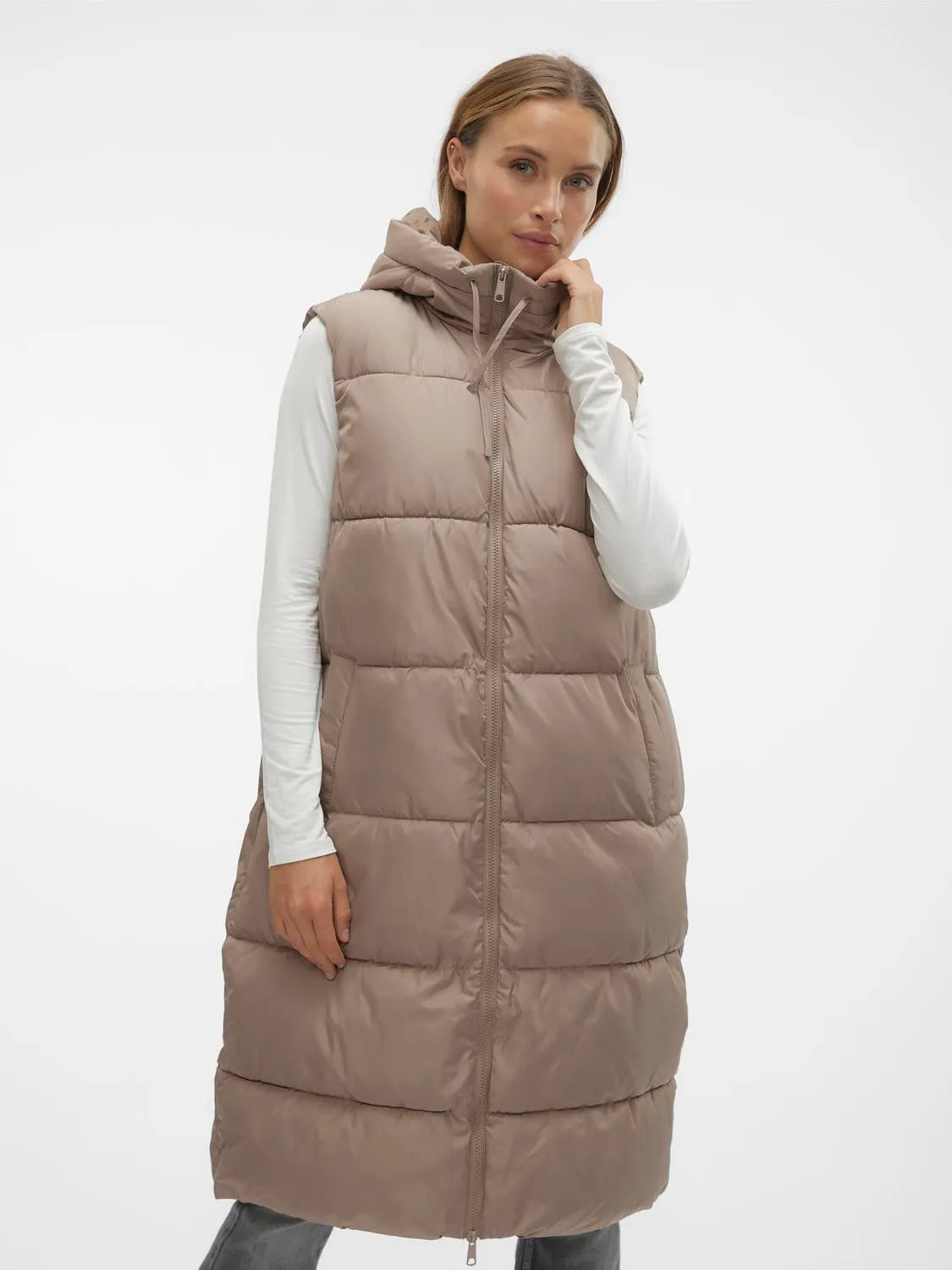 Ligaane Vest-taupe- Vero Moda