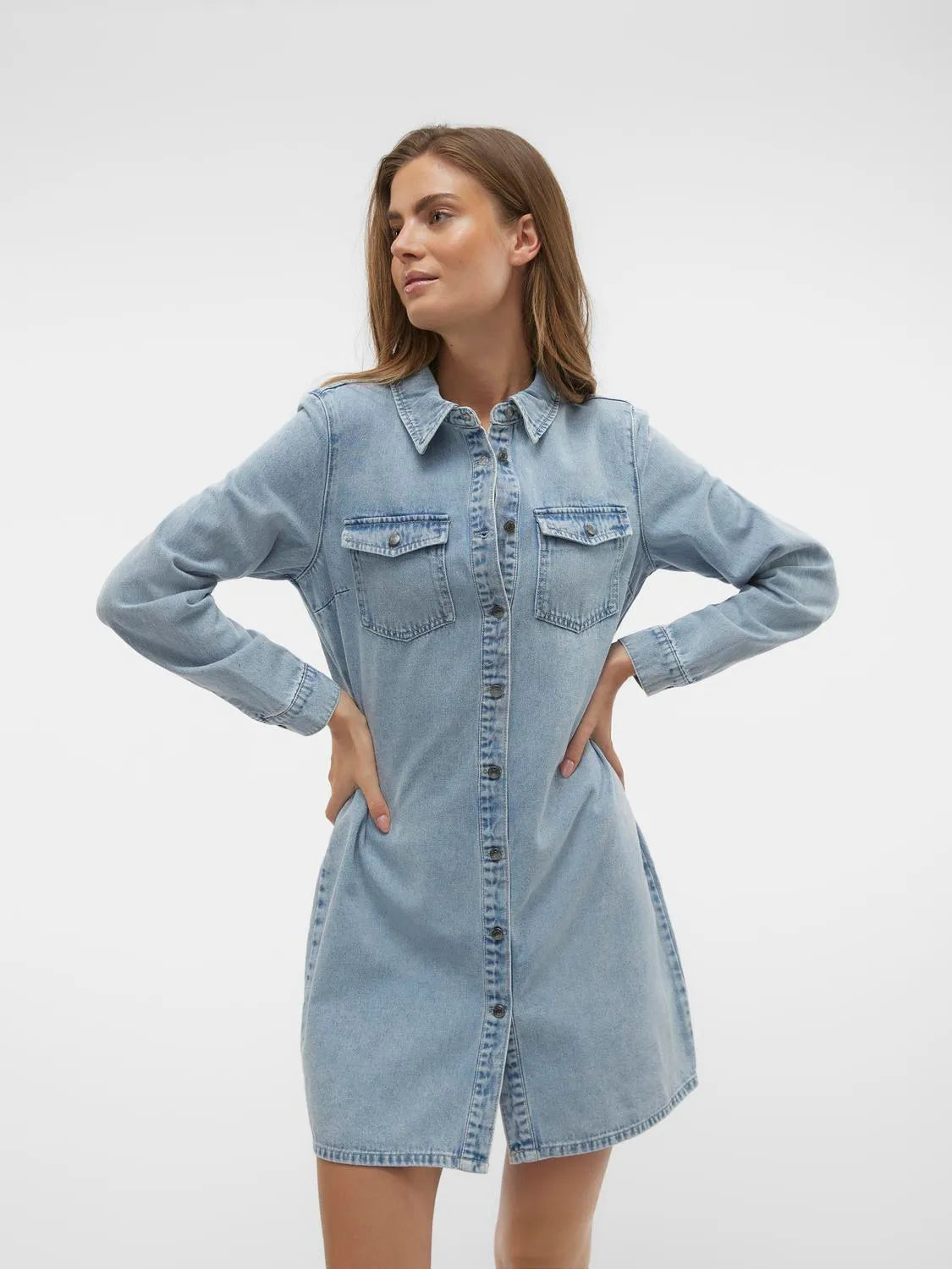 Jennie Denim Dress- Blue- Vero Moda