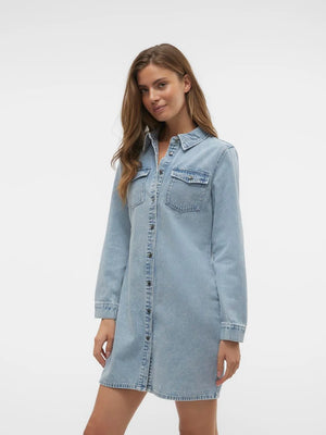 Jennie Denim Dress- Blue- Vero Moda