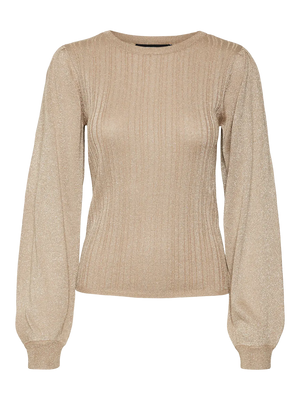 Talia Shimmer Pullover-GOLD-Vero Moda